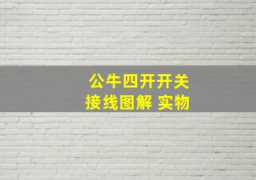 公牛四开开关接线图解 实物